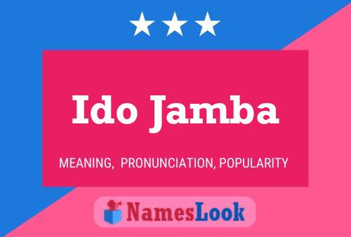 ملصق اسم Ido Jamba