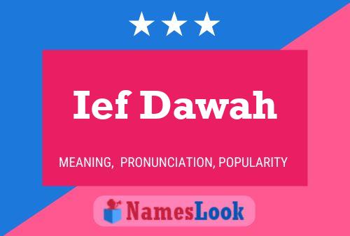 ملصق اسم Ief Dawah