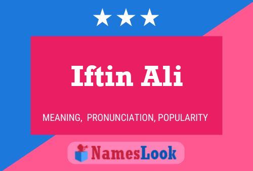 ملصق اسم Iftin Ali