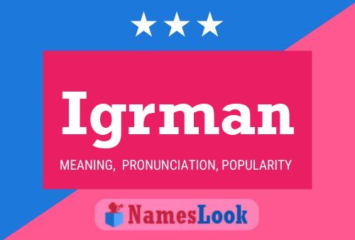 ملصق اسم Igrman