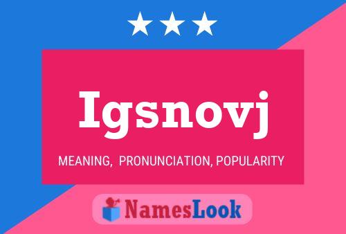 ملصق اسم Igsnovj