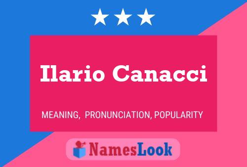 ملصق اسم Ilario Canacci