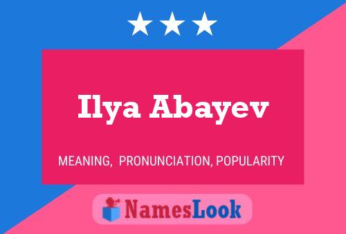 ملصق اسم Ilya Abayev