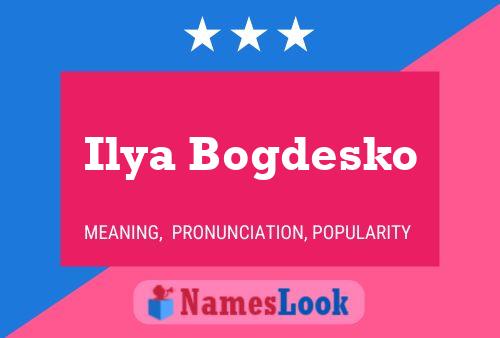 ملصق اسم Ilya Bogdesko