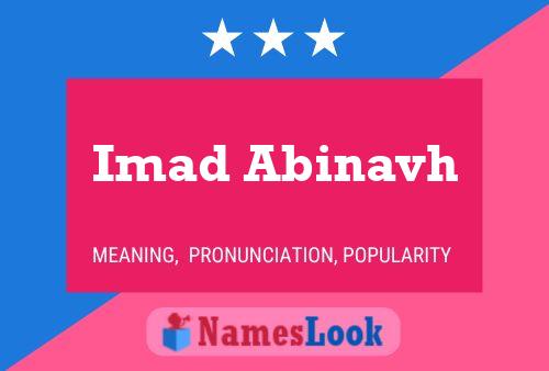 ملصق اسم Imad Abinavh