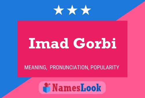 ملصق اسم Imad Gorbi