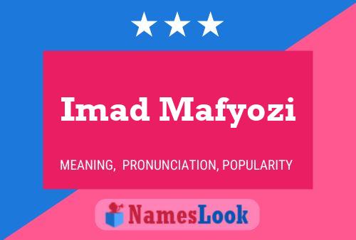 ملصق اسم Imad Mafyozi