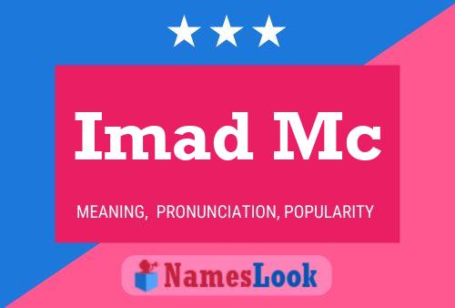 ملصق اسم Imad Mc