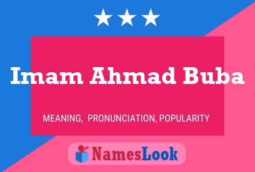 ملصق اسم Imam Ahmad Buba