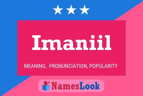 ملصق اسم Imaniil