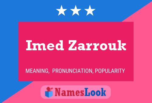 ملصق اسم Imed Zarrouk