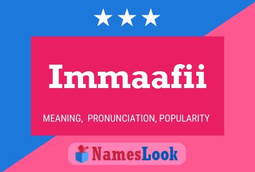 ملصق اسم Immaafii