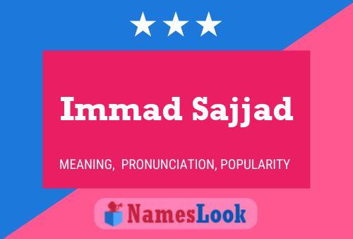 ملصق اسم Immad Sajjad