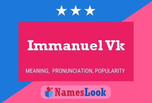 ملصق اسم Immanuel Vk