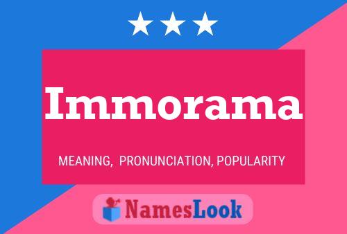 ملصق اسم Immorama