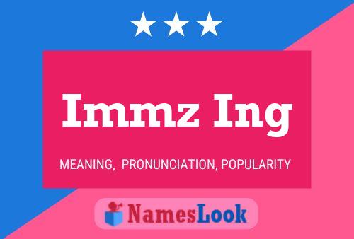 ملصق اسم Immz Ing