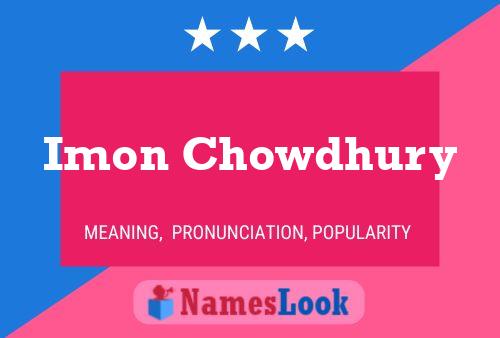 ملصق اسم Imon Chowdhury