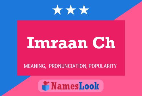 ملصق اسم Imraan Ch