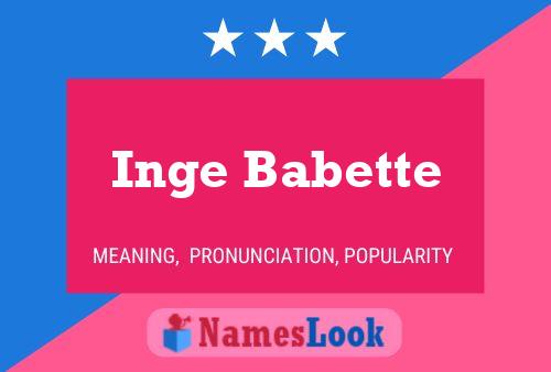 ملصق اسم Inge Babette