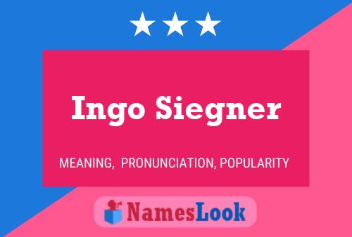 ملصق اسم Ingo Siegner