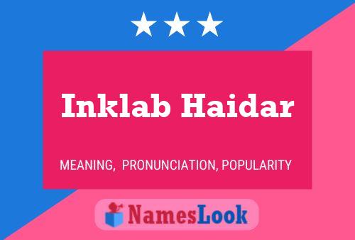 ملصق اسم Inklab Haidar