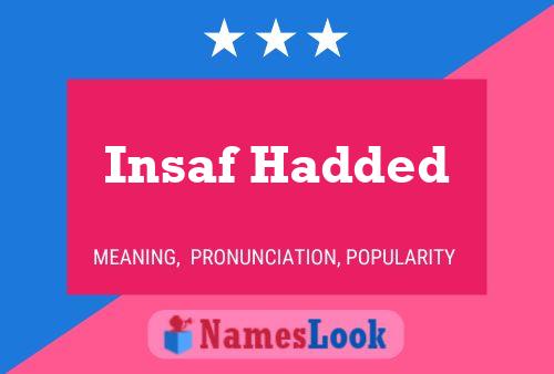 ملصق اسم Insaf Hadded