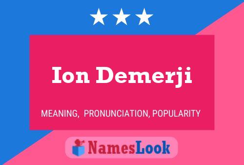 ملصق اسم Ion Demerji