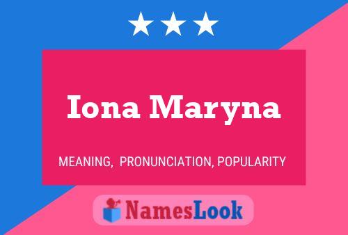 ملصق اسم Iona Maryna