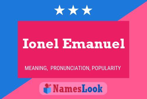 ملصق اسم Ionel Emanuel