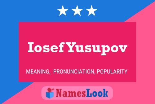 ملصق اسم Iosef Yusupov