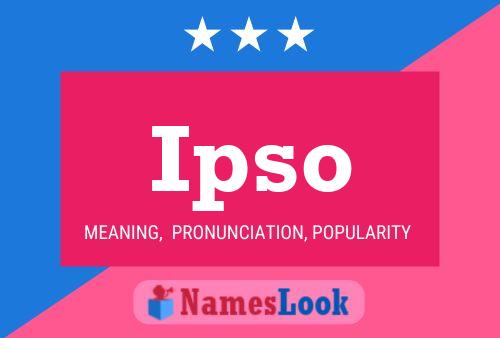 ملصق اسم Ipso