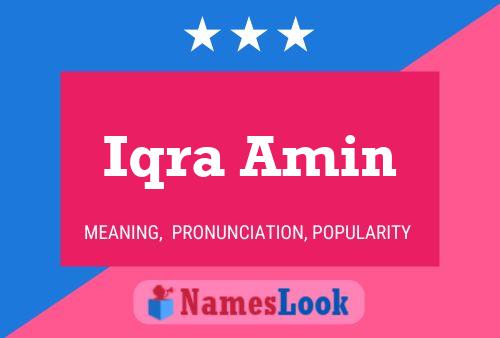 ملصق اسم Iqra Amin