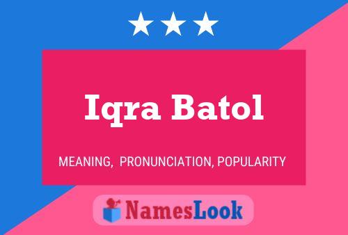 ملصق اسم Iqra Batol