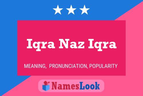 ملصق اسم Iqra Naz Iqra