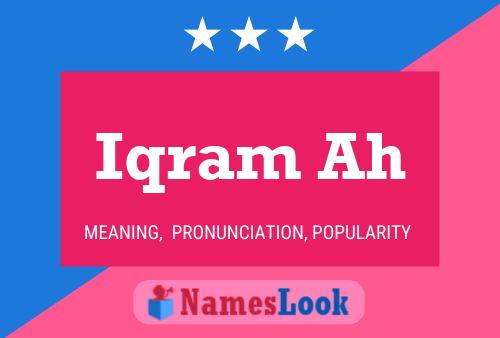 ملصق اسم Iqram Ah