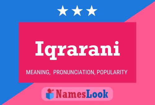 ملصق اسم Iqrarani