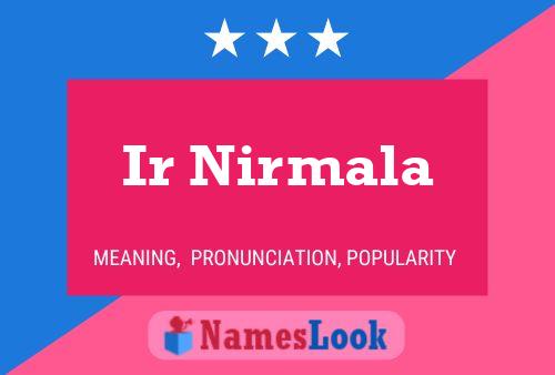 ملصق اسم Ir Nirmala