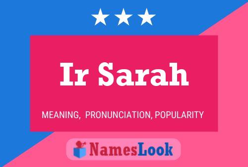 ملصق اسم Ir Sarah