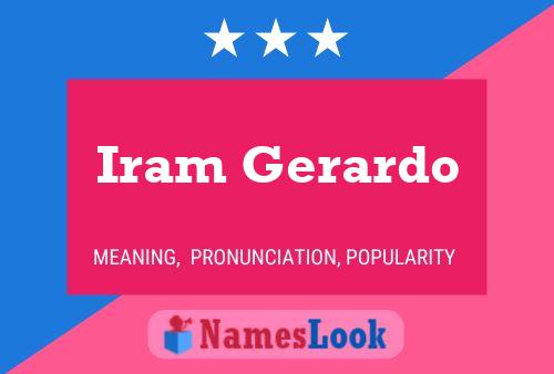 ملصق اسم Iram Gerardo