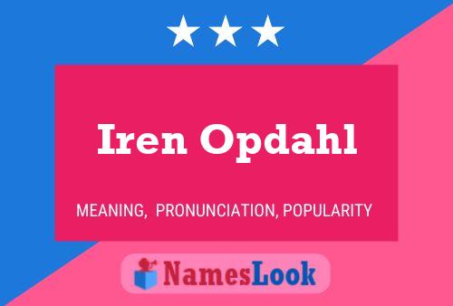 ملصق اسم Iren Opdahl