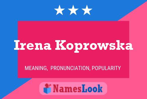 ملصق اسم Irena Koprowska