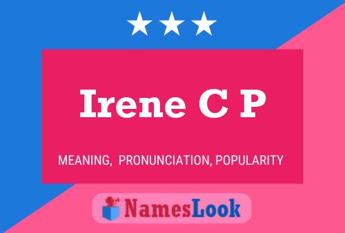 ملصق اسم Irene C P