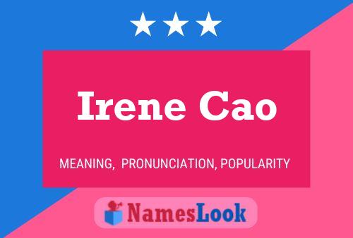 ملصق اسم Irene Cao