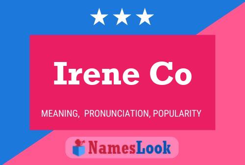 ملصق اسم Irene Co