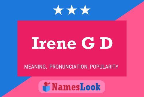 ملصق اسم Irene G D