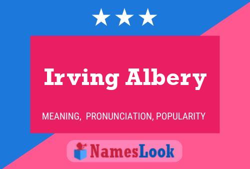 ملصق اسم Irving Albery