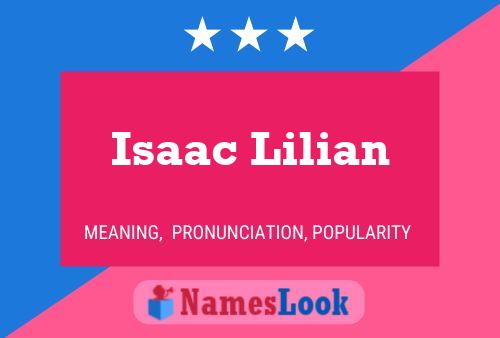 ملصق اسم Isaac Lilian