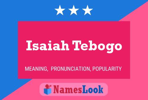 ملصق اسم Isaiah Tebogo