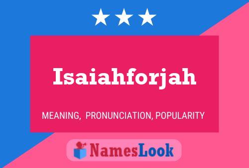 ملصق اسم Isaiahforjah