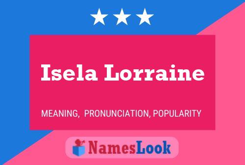 ملصق اسم Isela Lorraine